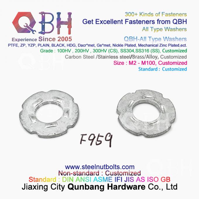 Конусность весны QBH DIN125 DIN127 F436 F436M F959 F959M DIN434 DIN436 NFE25-511 Serrated набивки плоского круглого квадрата типа Все 5
