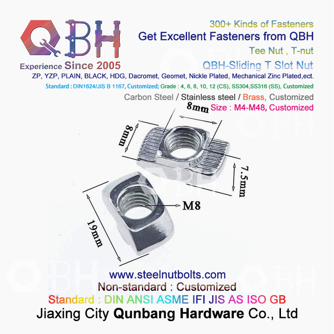 QBH молоток профиля алюминиевого сплава 4040 серий алюминиевый сползая гайки слота t 2